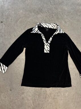 Zebra Crewneck Top